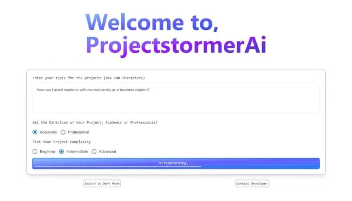 Projectstormer AI Screenshot